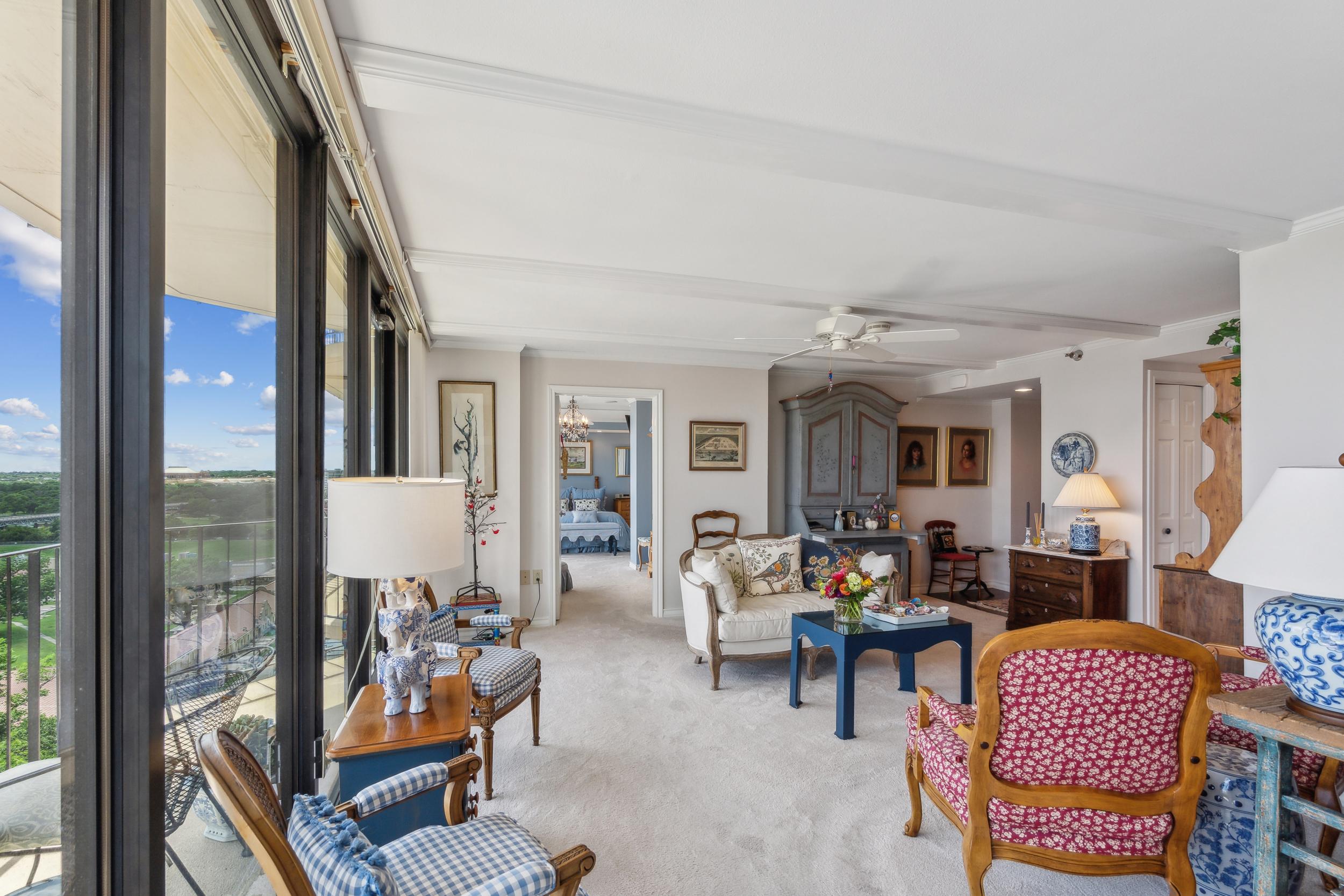 A living room from the Heritage floor plan.